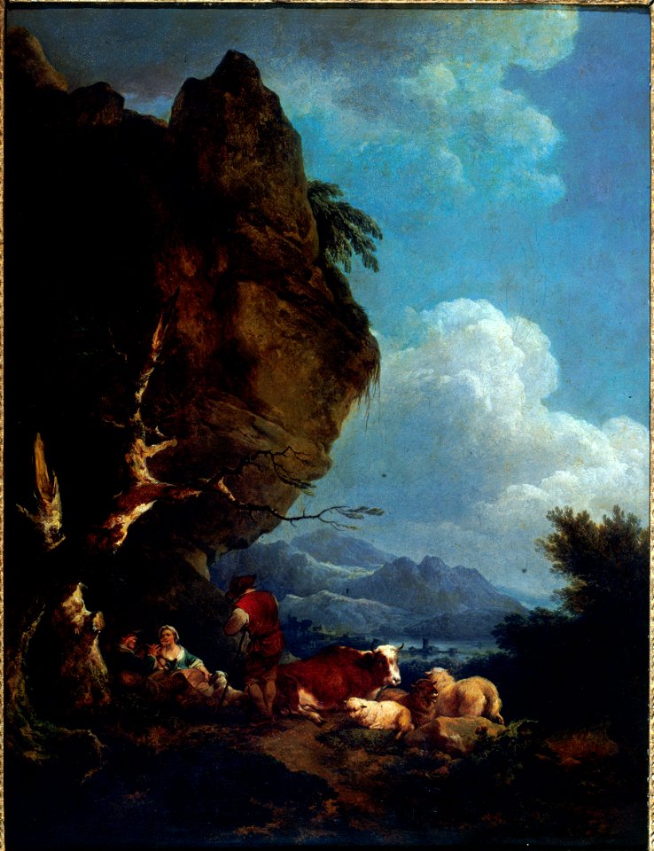 Philippe-Jacques de Loutherbourg - Paysage animé de bergers - P2217 - Musée Carnavalet