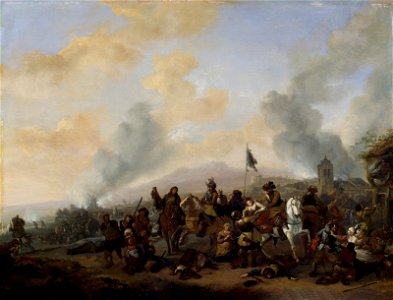 Philips Wouwerman - Soldiers Plundering a Village - BF.1978.17 - Museum of Fine Arts