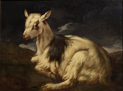 Philipp Peter Roos - A Goat Resting - NM 282 - Nationalmuseum. Free illustration for personal and commercial use.