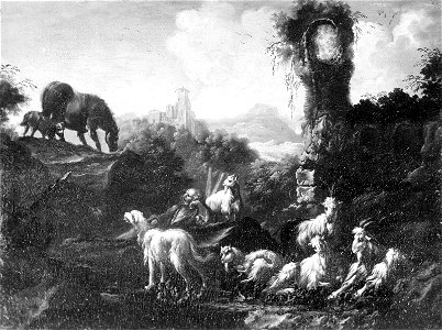Philipp Peter Roos - Landscape with Goatherd and Goats - 82.269 - Museum of Fine Arts. Free illustration for personal and commercial use.