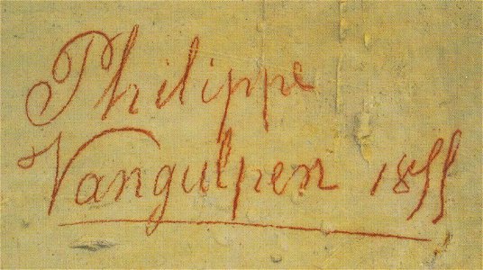 Philippe van Gulpen, handtekening Zonneberg, 1855