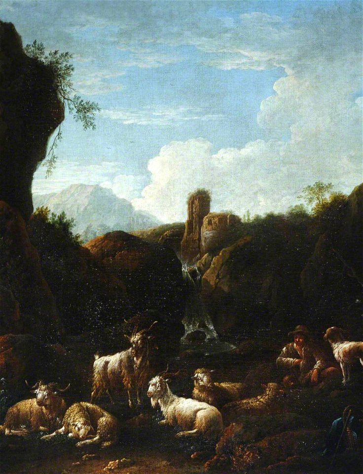 Philipp Peter Roos (1657-1706) - A Goatherd and His Flock - 290404 - National Trust