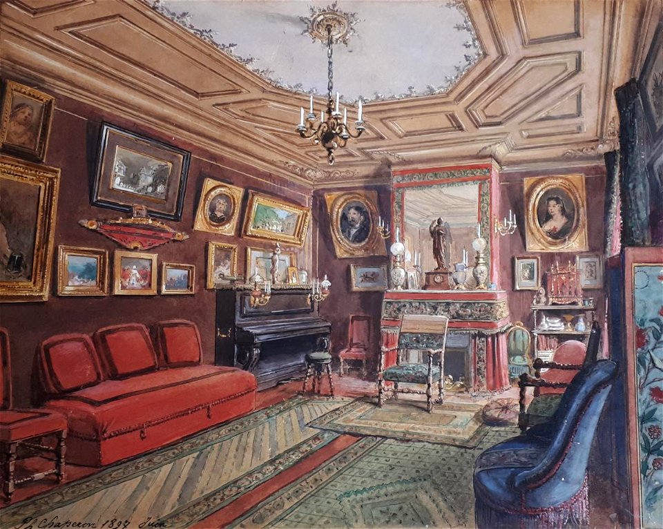 Philippe Chaperon, Intérieur d'un salon, 1897