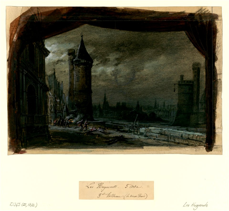 Philippe Chaperon - Les Huguenots, Act V, Scene 2 (1875) - Original