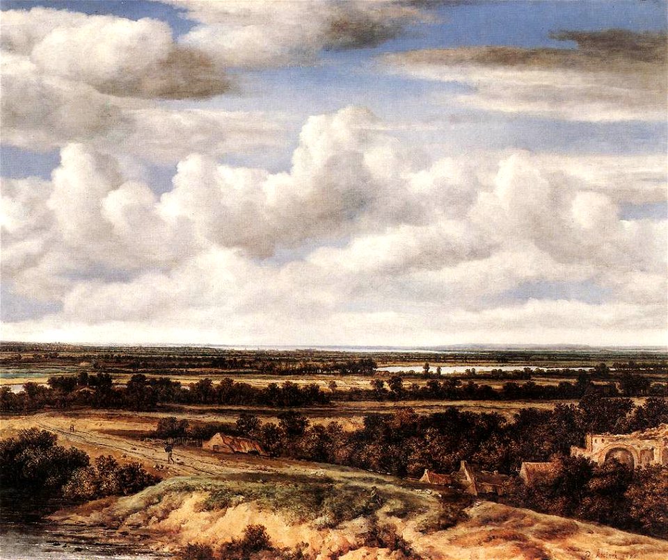 Philips Koninck - An Extensive Landscape with a Road by a Ruin - WGA12245