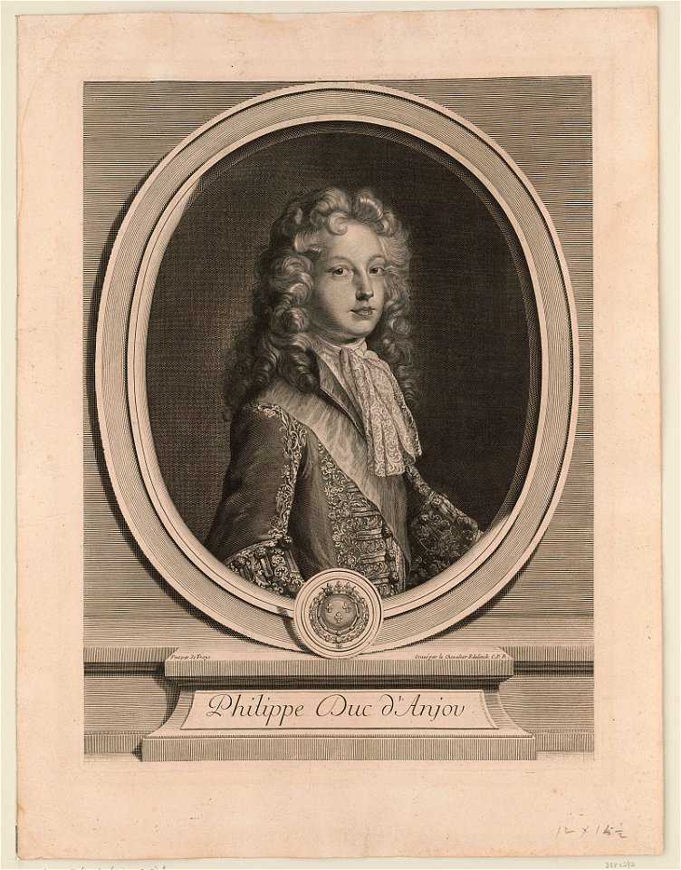 Philippe Duc d'Anjou - Pint par de Troye ; gravé par le chevalier Edelink C.P.R. LCCN2015650879