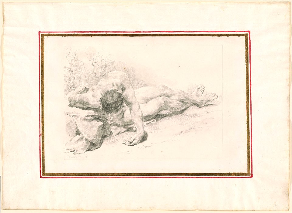 Piazzetta - Male Nude in a Landscape, 1961.1253