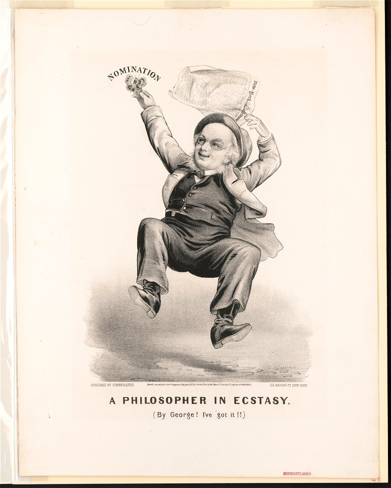 Philosopher in ecstasy. (By George! I've got it!!) - J. Cameron. LCCN2001700582