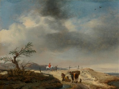 Philips Wouwerman - Dune Landscape with Figures 1945N08712 5XZ98