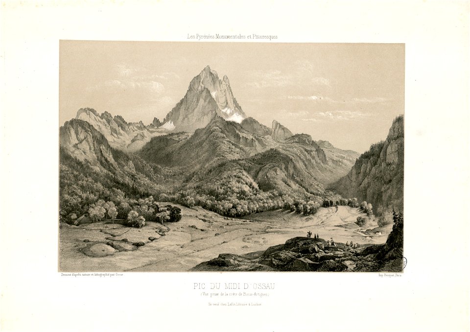Pic du Midi d'Ossau (vue prise de la crête de Bious-Artigues) - Fonds Ancely - B315556101 A GORSE 5 006