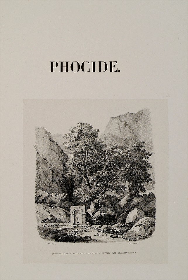 Phocide Fonatine Castalienne sur le Parnasse - Stackelberg Otto Magnus Von - 1834