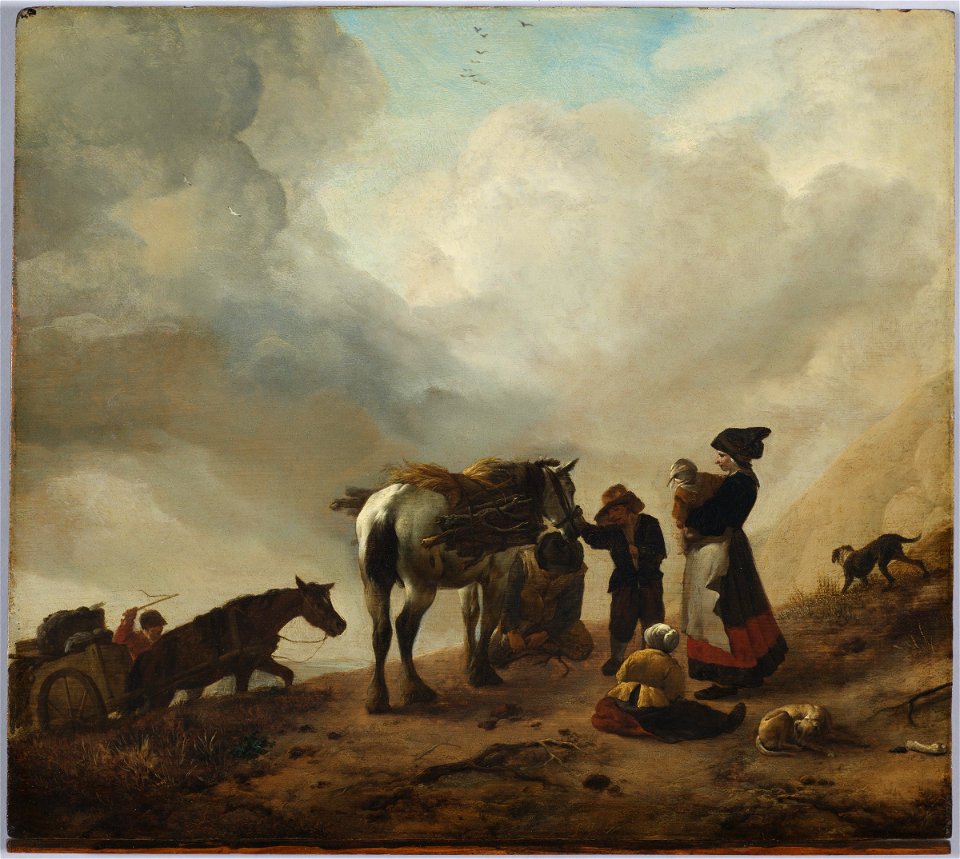 Philips Wouwerman - Landscape with Wood Gatherers - 2016.243 - Fogg Museum