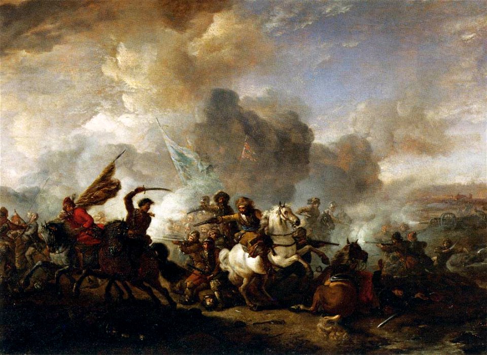 Philips Wouwerman - Skirmish of Horsemen between Orientals and Imperials - WGA25886