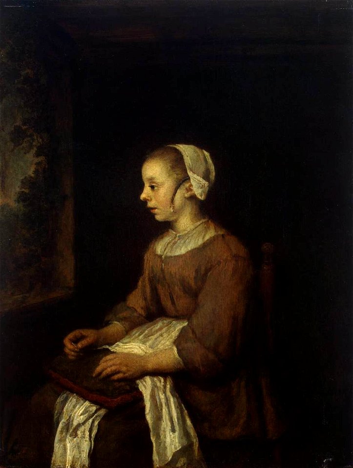 Philips Koninck - The Seamstress - WGA12246
