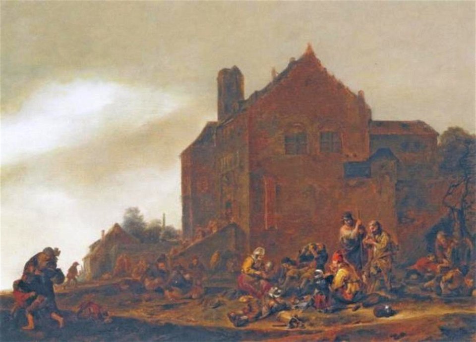 Philips Wouwerman - Voeden van de bedelaars - 1076 - Museum der bildenden Künste