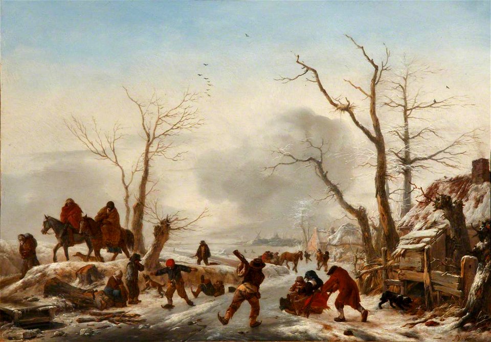 Philips Wouwerman (1619-1668) - A Winter Landscape - 1535105 - National Trust