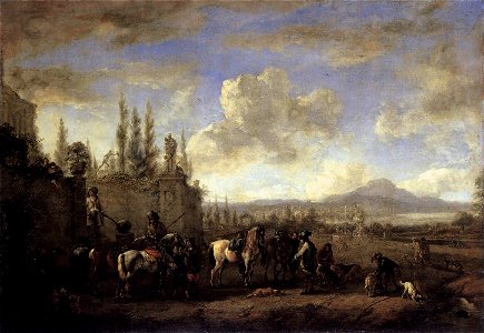 Philips Wouwerman - Setting out on the Hunt - WGA25885