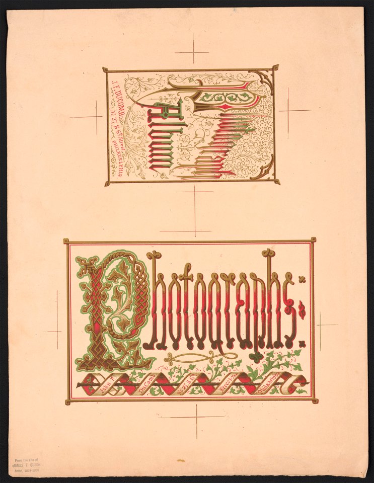 Photograph album. John F. DuComb, No. 27 S. 6th Street, Philadelphia LCCN2014649310