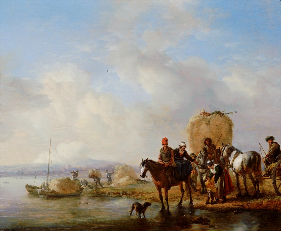 Philips Wouwerman - The Hay Wagon - 218 - Mauritshuis