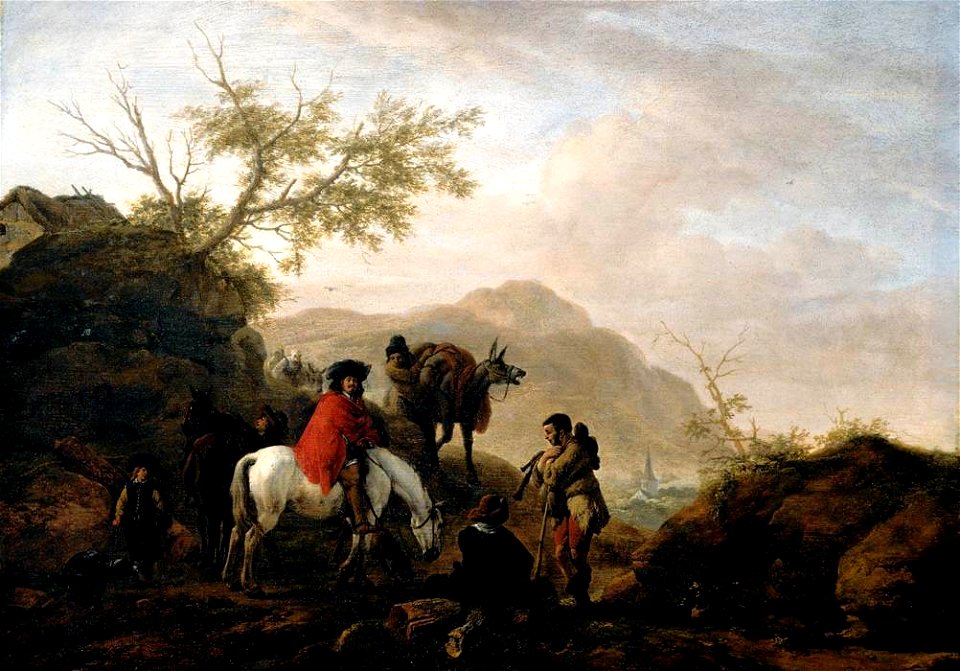 Philips Wouwerman - Scene on a Rocky Road - WGA25884