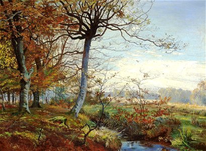 Theodor Philipsen - Parti fra Sorteåen i Mejlgårds skove - 1879