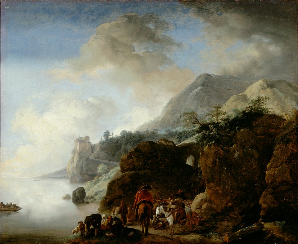 Philips Wouwerman - Travelers Awaiting a Ferry - 159-1998 - Saint Louis Art Museum