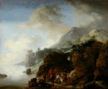 Philips Wouwerman - Travelers Awaiting a Ferry - 159-1998 - Saint Louis Art Museum