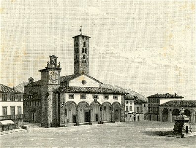 Piazza e chiesa del villaggio di Impruneta