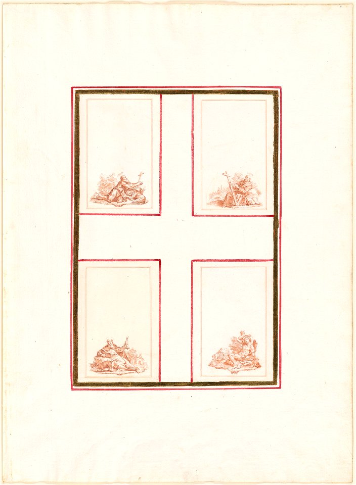 Piazzetta - Four Sketches of Saints, 1961.1211