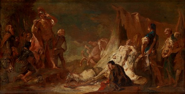 Piazzetta - The death of Darius. Piazzetta, 1117
