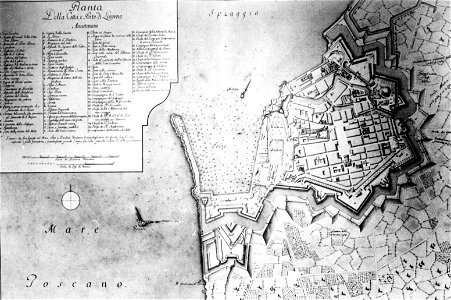 Pianta della Città e Porto di Livorno (1750)
