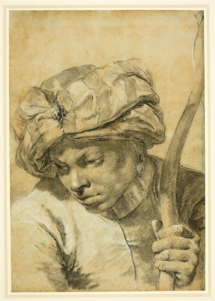 Piazzetta - An archer in a turbanned headdress c. 1730-40, RCIN 990755
