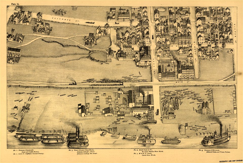 Pictorial St. Louis, the great metropolis of the Mississippi valley; a topographical survey drawn in perspective A.D. 1875, LOC rc01001392-19
