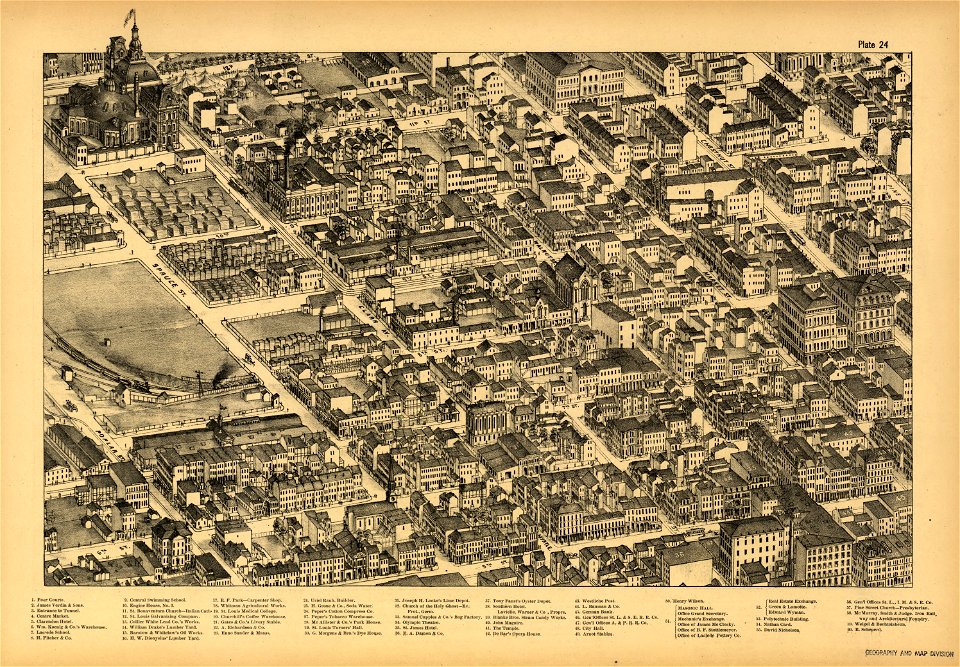 Pictorial St. Louis, the great metropolis of the Mississippi valley; a topographical survey drawn in perspective A.D. 1875, LOC rc01001392-28