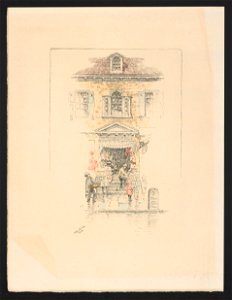 Picturesque New York twelve photogravures from monotypes by C.F.W Mielatz. (No. 8), Doorway, Third Avenue and 122d Street - Mielatz 1903. LCCN2017651518