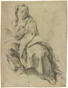 Piazzetta - Study of a Seated Woman (the Virgin), 1991.10