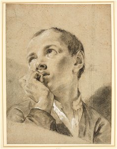 Piazzetta - The head of a boy looking up to the left c. 1730-50, RCIN 990767