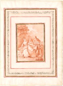 Piazzetta - Physician and Female Patient and a Border Design, 1961.128
