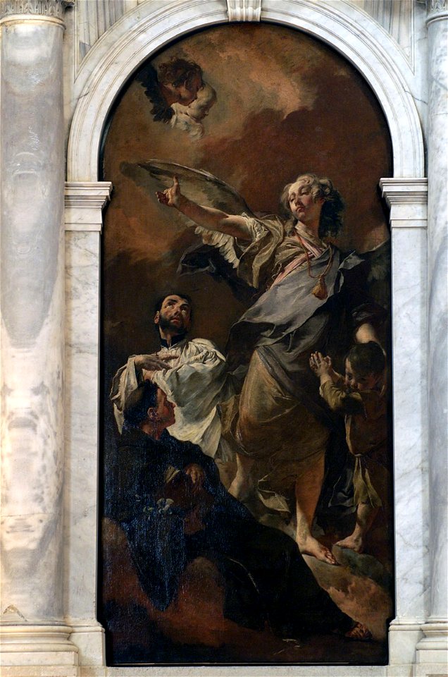 Piazzetta G. (1730), L'Arcangelo custode tra Santi, Venezia