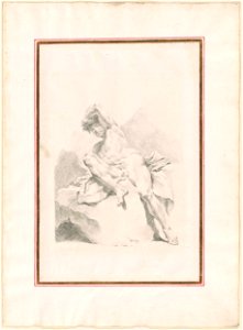 Piazzetta - Male Nude Seated on a Rock, 1961.1258
