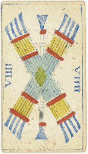 Piedmontese tarot deck - Solesio - 1865 - 9 of Batons