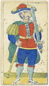 Piedmontese tarot deck - Solesio - 1865 - Jack of Swords