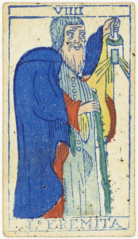Piedmontese tarot deck - Solesio - 1865 - Trump - 09 - The Hermit