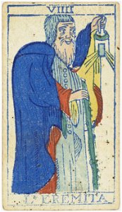 Piedmontese tarot deck - Solesio - 1865 - Trump - 09 - The Hermit