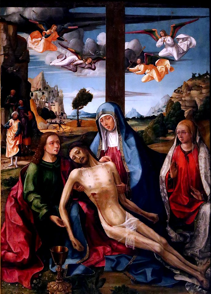 Piedad al pie de la cruz, del Maestro de Artés (Museo de Bellas Artes de Valencia)