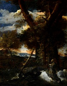 Pier Francesco Mola (1612-1666) (style of) - Wild Landscape with Saint Francis Receiving the Stigmata - 959468 - National Trust