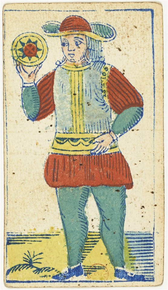 Piedmontese tarot deck - Solesio - 1865 - Jack of Coins
