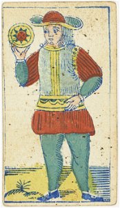 Piedmontese tarot deck - Solesio - 1865 - Jack of Coins