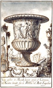 Pier Leone Ghezzi - Two Ancient Vases - Google Art Project (717175). Free illustration for personal and commercial use.