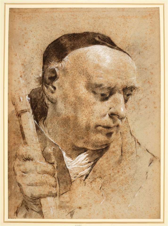 Piazzetta - A head of a priest c. 1730 - c. 1750, RCIN 990756